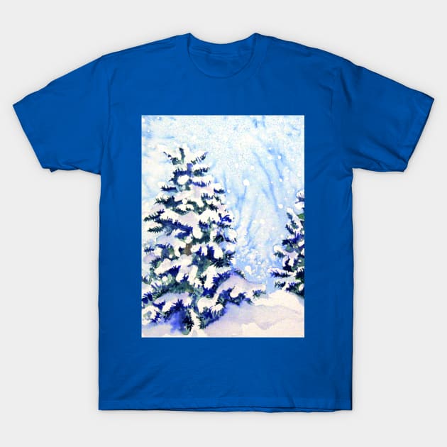 Winter Trees T-Shirt by Zodiart